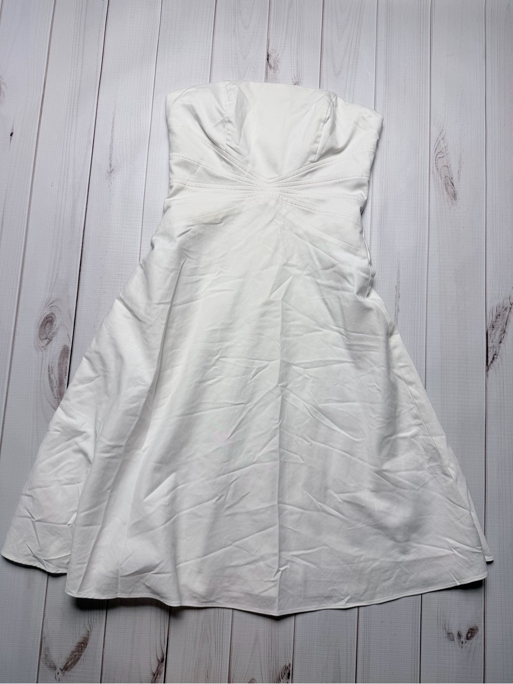 White House Black Market White Strapless Dress